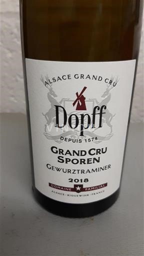 Alzacija Alsace Grand Cru Grand Cru Dopff Sporen 2018
