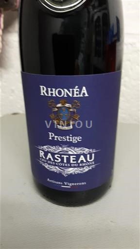 Vin Rouge sec Prestige Rhonéa 2024 France Vallée du Rhône Rasteau AOC nature