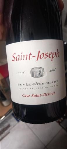 Rhône Valley Saint Joseph Cave Saint Désirat Côte-diane 2018
