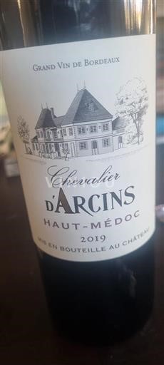 Bordéus Haut-Médoc Château d'Arcins Chevalier d'Arcins 2019