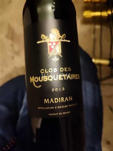 Sud-Ovest Madiran Clos des Mousquetaires 2013