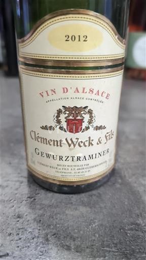 Alsace Grand Cru Clément Weck & Fils 2012