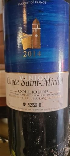 Roussillon Collioure Les Vignobles de Terres des Templiers Saint-Michel 2014