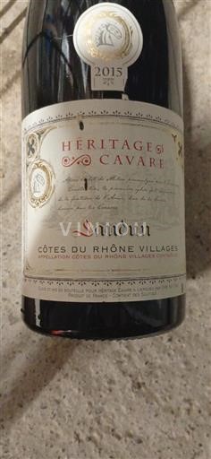 Údolí Rhôny Côtes-du-Rhône-villages Héritage Cavare 2015