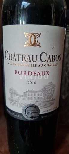 Bordeaux Château Cabos 2016