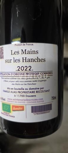 Languedoc Corbières Domaine Sainte Marie des Crozes Les Mains sur les Hanches 2022