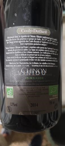 Údolí Loiry Chinon Couly-Dutheil Retour au Franc 2014