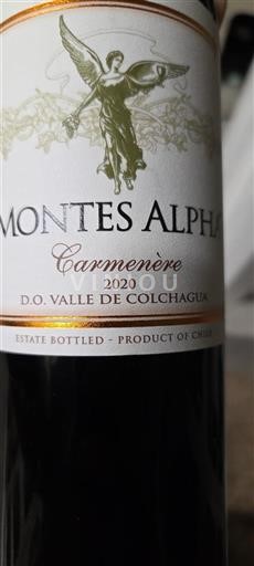 Vin Rouge sec Montes Alpha 2020 Chili Colchagua Valley