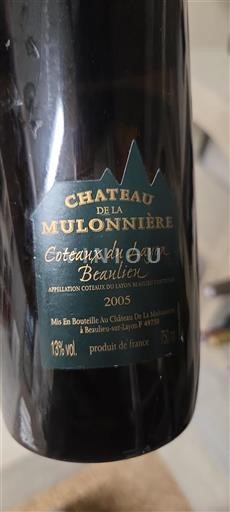 Údolí Loiry Coteaux-du-Layon Château La Mulonnière Beaulieu 2005