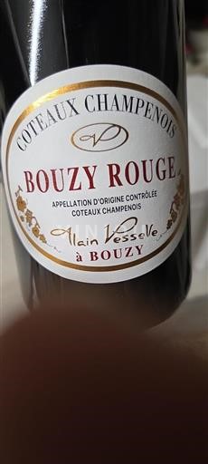 Champagne Coteaux Champenois Alain Vesselle Bouzy Rouge Icke årgångsbetecknad