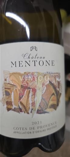 Vin Rouge sec Château Mentone 2021 France Provence Côtes-de-provence AOC