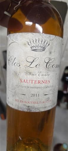 Bordeaux Sauternes Clos Le Comte Emilie 2011