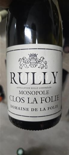 Bourgondië Rully Domaine La Folie Clos La Folie Niet-geïntegreerd