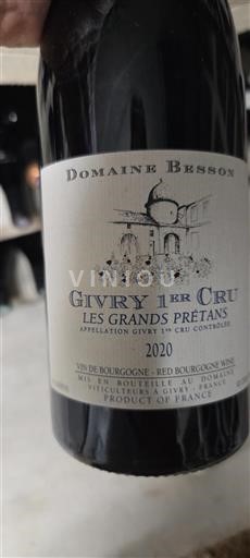 Borgogna Non specificato Premier Cru Domaine Besson Les Grands Prétans 2020