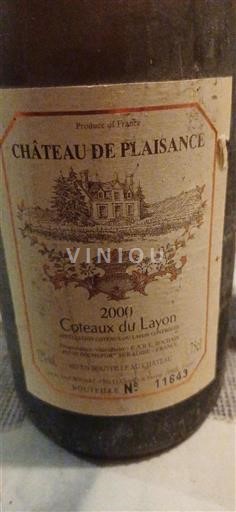 Údolí Loiry Coteaux-du-Layon Château Plaisance 2000