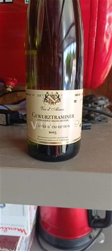 Vin Blanc sec Cuvée d'Exception Maison Charles Rebijon 2015 France Alsace Gewurztraminer AOC Grand Cru
