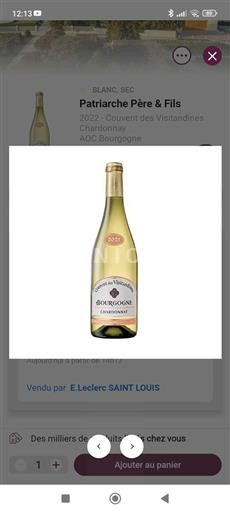 Bourgogne Patriarche Père & Fils Couvent des Visitandines 2021