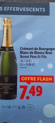 Bourgogne Crémant de Bourgogne Bonot Père Et Fils Blanc de Blancs Brut 2022