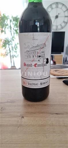 Bordeaux Saint-Émilion Valensac-Morency 1996