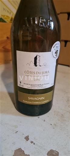 Jura Côtes-du-Jura Domaine Frédéric Lambert Savagnin 2019