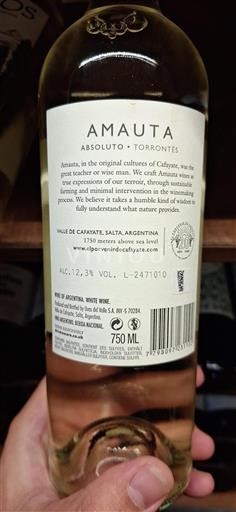 Salta Nespecifikováno El Porvenir de Cafayate Amauta Absoluto Torrontés 2023