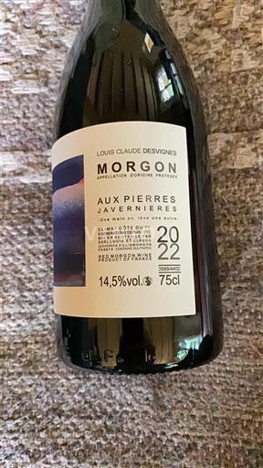 Beaujolais Morgon Louis Claude Desvignes Aux Pierres Javernieres 2022