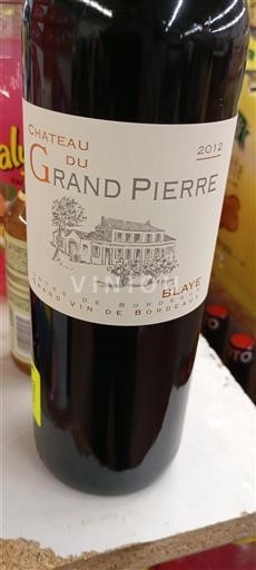 Bordeaux Blaye Château Grand Pierre 2012