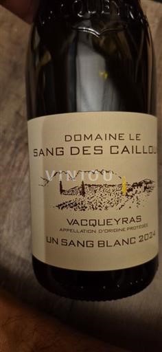 Vallée du Rhône Vacqueyras Domaine Le Sang des Cailloux Un Sang Blanc 2024