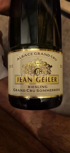 Elsass Alsace Grand Cru Grand Cru Jean Geiler Grand Cru Sommerberg 2015