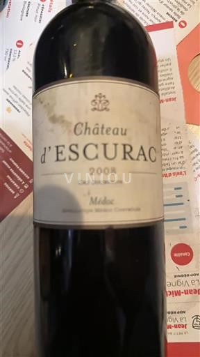 Bordeaux Médoc Cru Bourgeois Château Escurac 2008