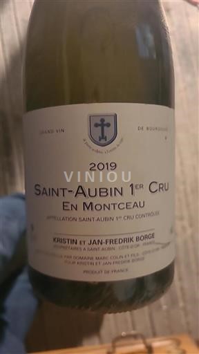 Borgogna Saint-Aubin Premier Cru Domaine Marc Colin et Fils En Montceau 2019