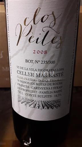 Catalogna Priorato Celler Mas Basté Clos Peites 2008
