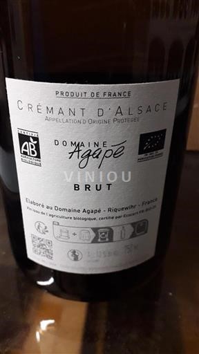 Elsass Crémant d'Alsace Domaine Agapé Ohne Jahrgang