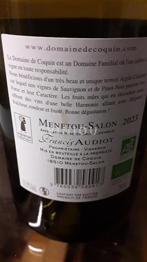 Loiretal Menetou-Salon Domaine Coquin 2023