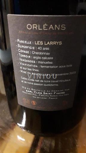 Valle della Loira Orléans Clos Saint Fiacre Les Larrys 2023