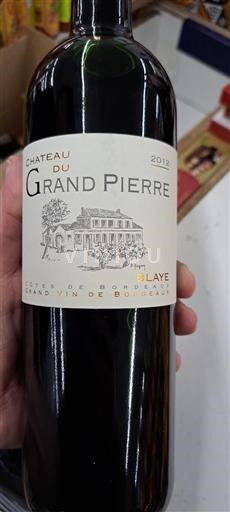 Bordeaux Blaye Château Grand Pierre 2012