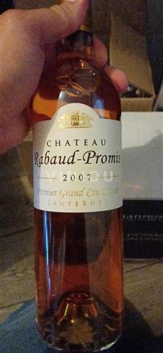 Bordeaux Sauternes Premier Grand Cru Château Rabaud-Promis 2007