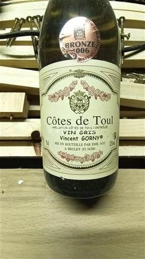 Lorraine Côtes de Toul Vincent Gorny 2005
