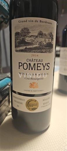 Bordeaux Moulis-en-Médoc Cru Bourgeois Château Pomeys 2016