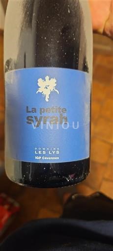 Languedoc in Roussillon Cévennes Domaine Les Lys La petite syrah 2019