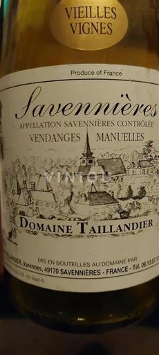 Valle della Loira Savennières Domaine Taillandier Vieilles Vignes Senza annata