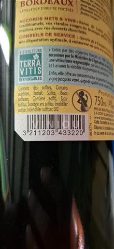 Bordeaux Baron de Lestac Ikke årgangsbestemt
