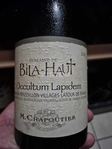 Roussillon Côtes du Roussillon Villages Domaine Bila-Haut Occultum Lapidem 2015
