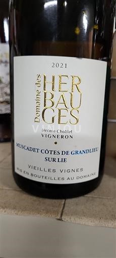 Údolí Loiry Muscadet-côtes-de-grand-lieu Domaine Des Herbauges Vieilles Vignes 2021