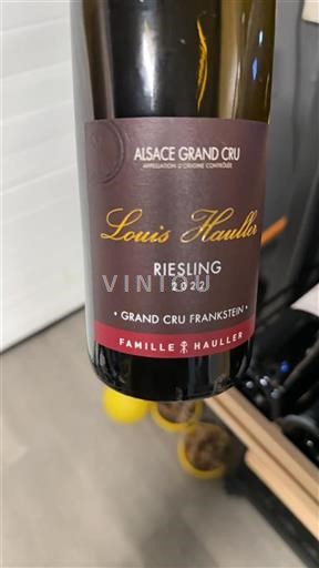 Alzacija Alsace Grand Cru Grand Cru Louis Hauller Grand Cru Frankstein 2022
