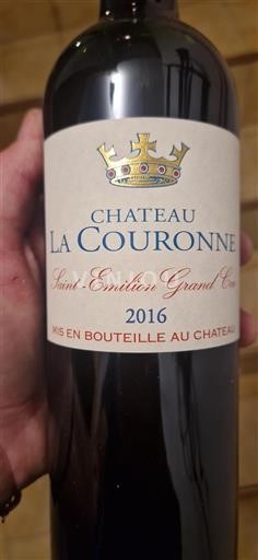 Bordeaux Saint-Émilion Grand Cru Grand Cru Château La Couronne 2016