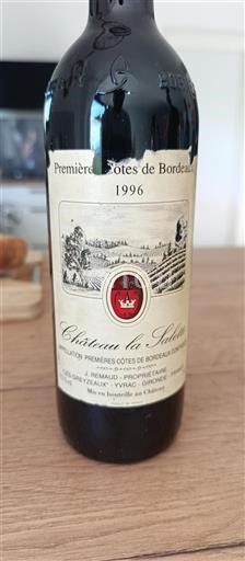 Vin Rouge sec Château La Salette 1996 France Bordeaux Premières-côtes-de-bordeaux AOC