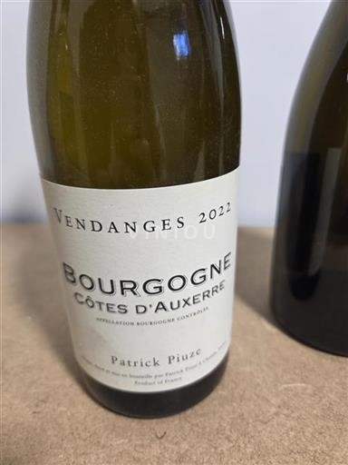 Bourgondië Bourgogne Côtes d'Auxerre Patrick Piuze Vendanges 2022