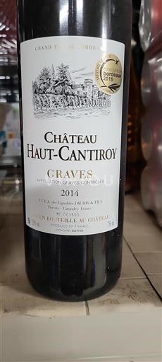 Bordeaux Graves Château Haut-Cantiroy 2014