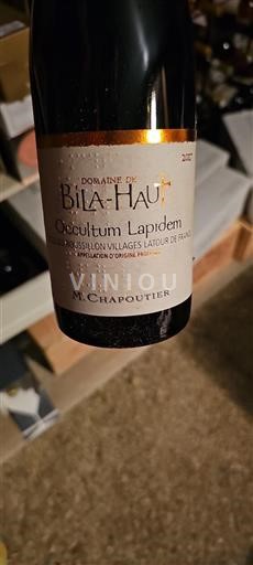 Vin Rouge sec Occultum Lapidem Domaine Bila-Haut 2017 France Roussillon AOC